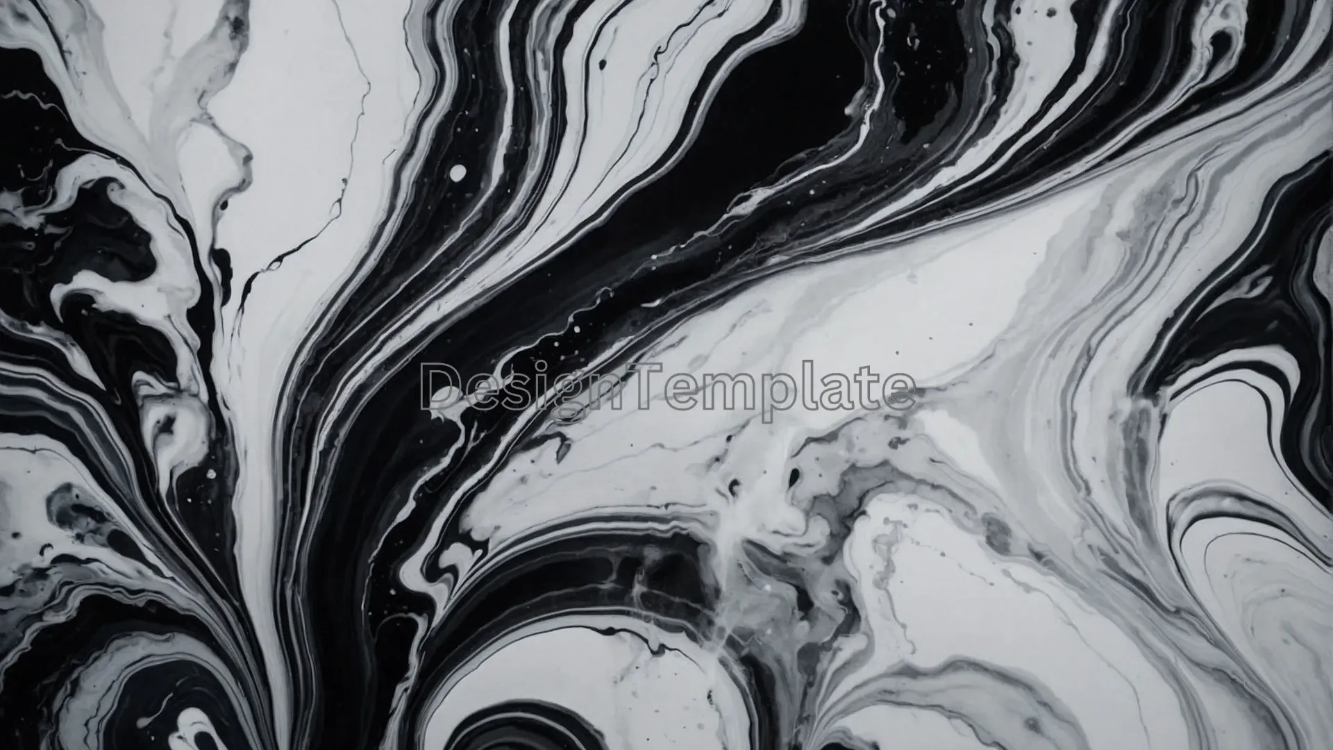 Fluidity Black and White Marble Texture Image